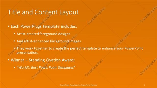 Title and Content presentation slide layout