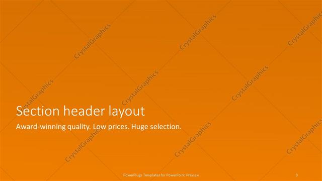 Section Header presentation slide layout