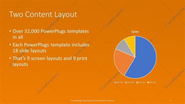 Two Content presentation slide layout
