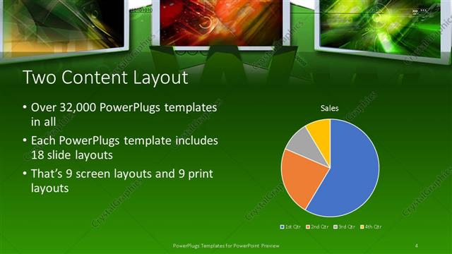Two Content presentation slide layout
