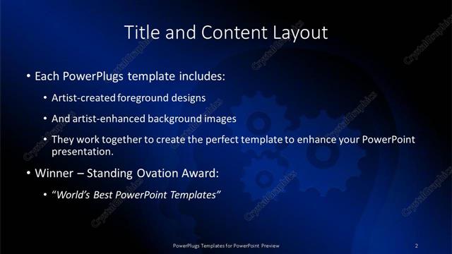 Title and Content presentation slide layout