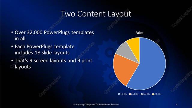 Two Content presentation slide layout