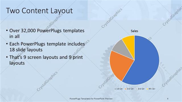 Two Content presentation slide layout