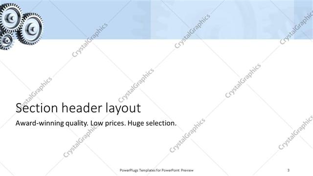 Section Header presentation slide layout