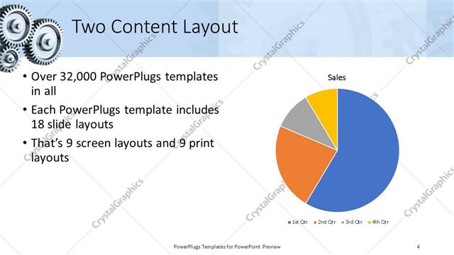 Two Content presentation slide layout