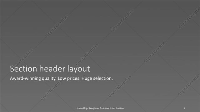 Section Header presentation slide layout