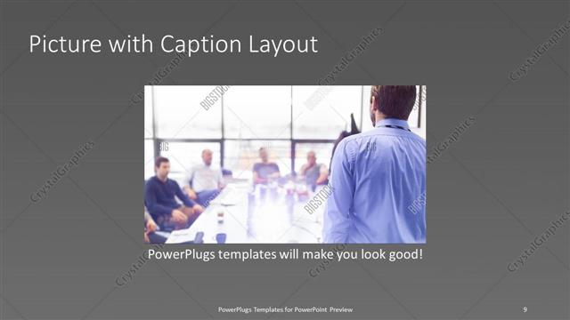 Picture with Caption presentation slide layout