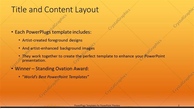 Title and Content presentation slide layout