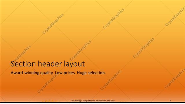 Section Header presentation slide layout