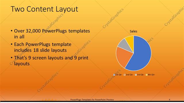 Two Content presentation slide layout