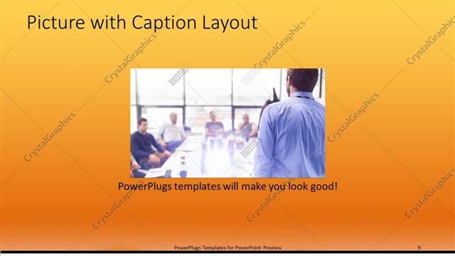 Picture with Caption presentation slide layout