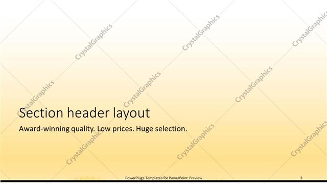 Section Header presentation slide layout