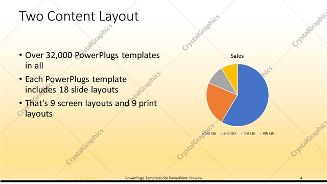 Two Content presentation slide layout