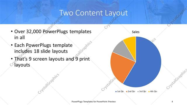 Two Content presentation slide layout