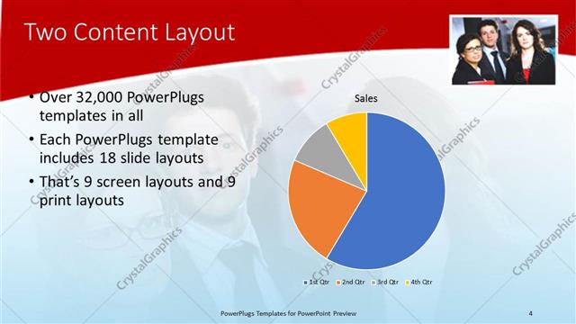 Two Content presentation slide layout