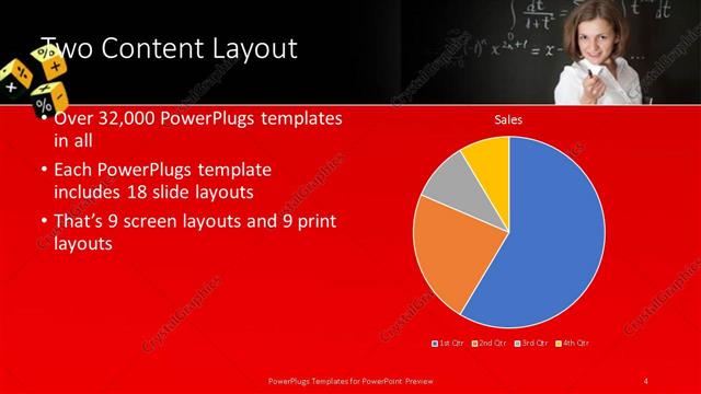 Two Content presentation slide layout