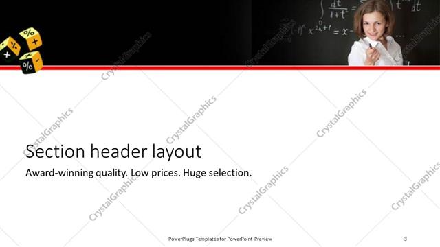 Section Header presentation slide layout