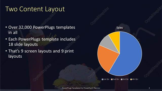 Two Content presentation slide layout