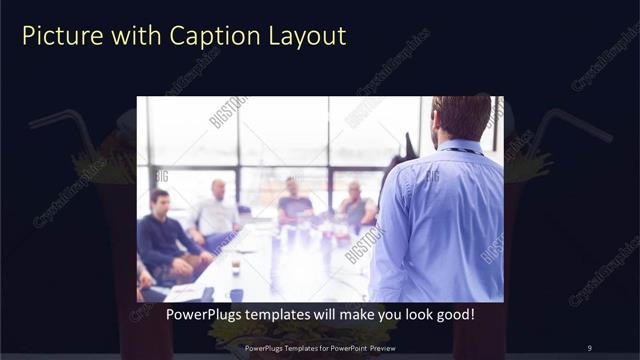 Picture with Caption presentation slide layout