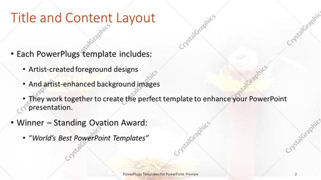 Title and Content presentation slide layout