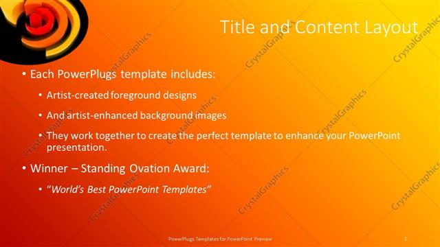 Title and Content presentation slide layout