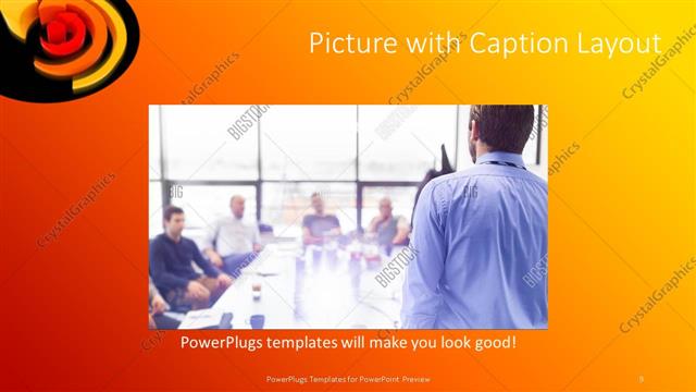 Picture with Caption presentation slide layout