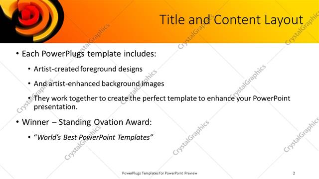 Title and Content presentation slide layout