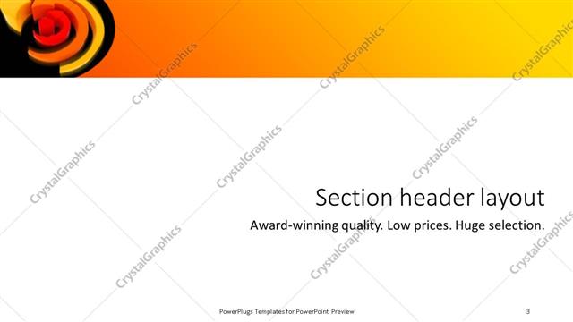 Section Header presentation slide layout