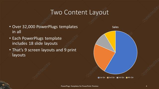 Two Content presentation slide layout