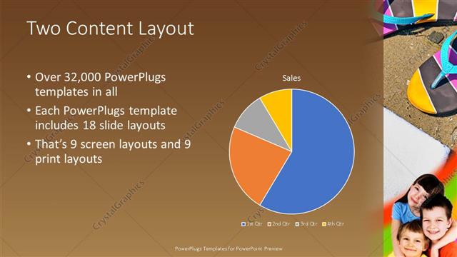 Two Content presentation slide layout
