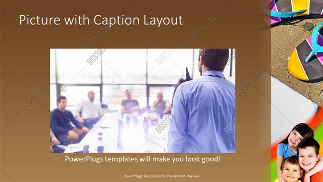 Picture with Caption presentation slide layout