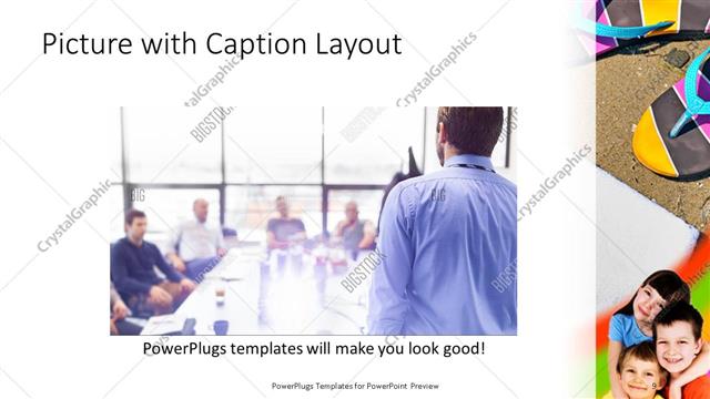 Picture with Caption presentation slide layout
