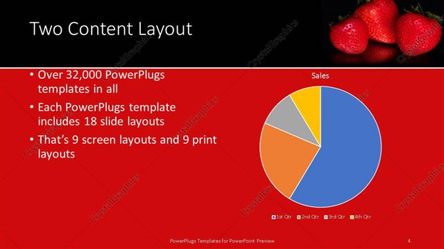 Two Content presentation slide layout