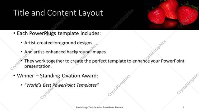 Title and Content presentation slide layout