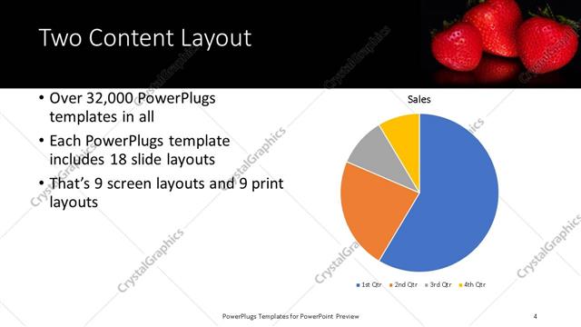 Two Content presentation slide layout