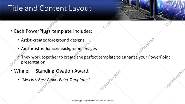 Title and Content presentation slide layout