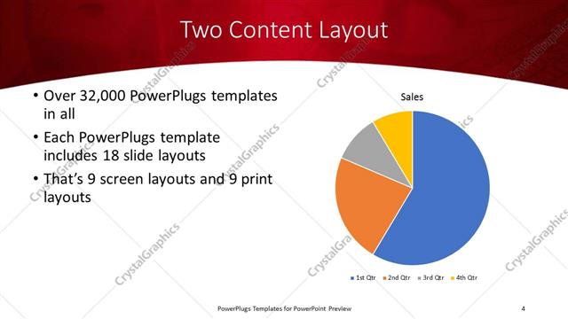 Two Content presentation slide layout
