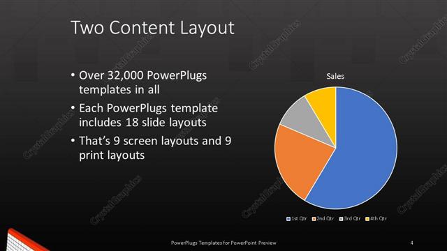 Two Content presentation slide layout