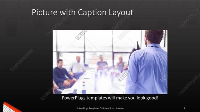 Picture with Caption presentation slide layout