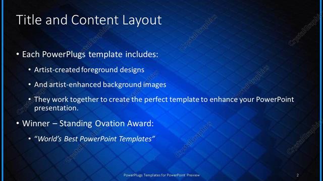 Title and Content presentation slide layout