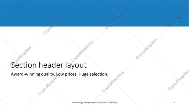 Section Header presentation slide layout