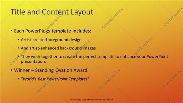Title and Content presentation slide layout