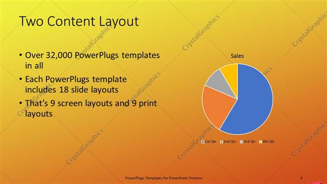 Two Content presentation slide layout