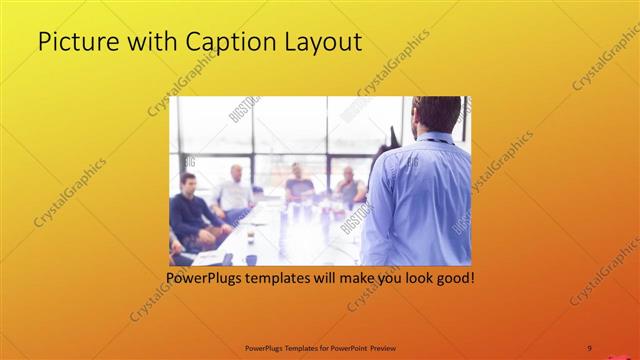 Picture with Caption presentation slide layout