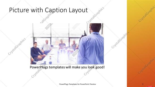 Picture with Caption presentation slide layout