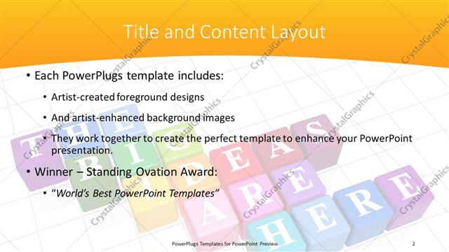Title and Content presentation slide layout