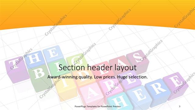 Section Header presentation slide layout
