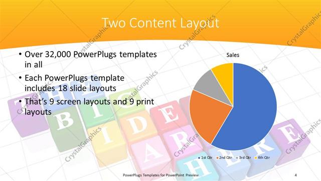 Two Content presentation slide layout