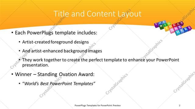 Title and Content presentation slide layout