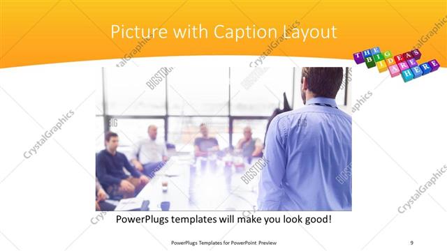 Picture with Caption presentation slide layout